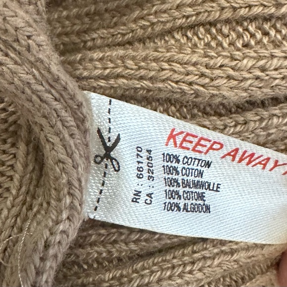 Free People Beach NWT Kami Hooded Sweater Set Brown/ Cream Oversized Small - Picture 10 of 15